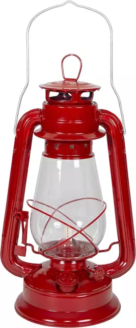 12 Inches Hurricane Kerosene Oil Lantern Emergency Red Hanging Light Lamp Brass