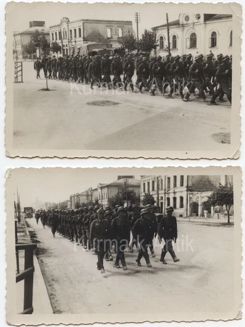 B163 FOTO WH Flak 14./ Infanterie Regt. 71 Russland Stalingrad Parade