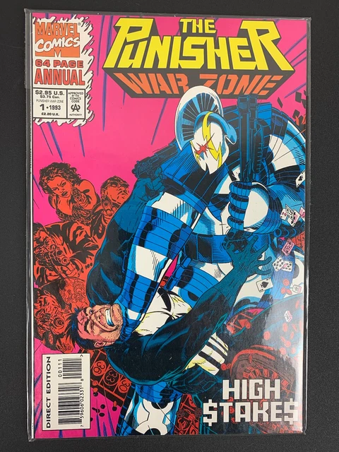 The Punisher War Zone Annual #1 High Stakes! 1993 Marvel Comics Polybag Sealed