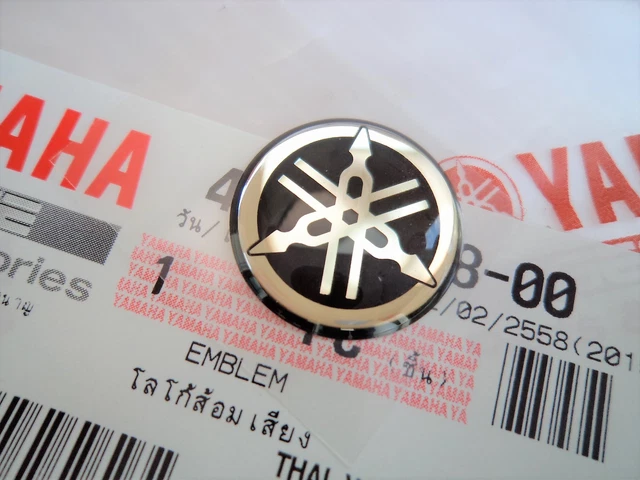 Buy 45mm Diameter YAMAHA Tuning Fork Decal Sticker Emblem Logo Black / Gold Raised Domed Gel