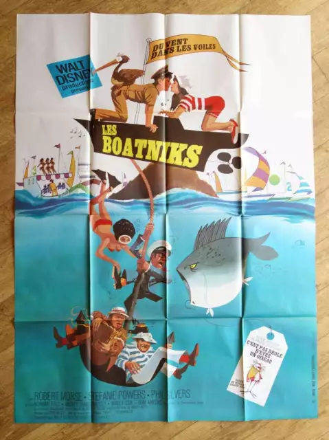 BOATNIKS walt disney original LARGE french movie poster '70