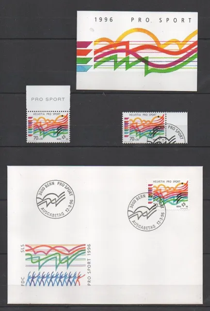 Schweiz,  Michel Nr. 1576 + Markenheftchen postfrisch, 1576 gestempel, FDC-Brief