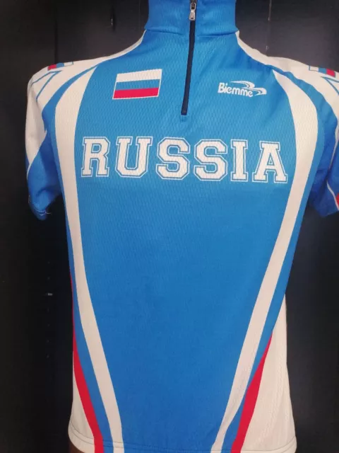 maglia ciclismo originale vintage biemme team russia  tg m