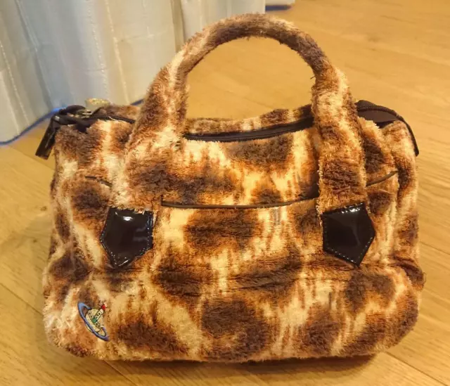 VIVIENNE WESTWOOD Bag Leopard Print Orb Brown Toweling $205.45 - PicClick