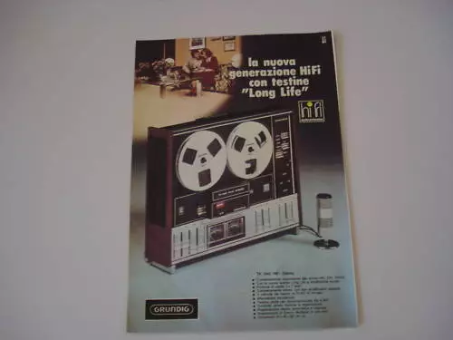 advertising Pubblicità 1974 STEREO GRUNDIG TK 845