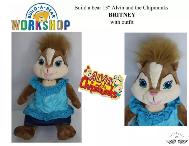 Build a bear 13" Alvin and the Chipmunks   BRITNEY with outfit