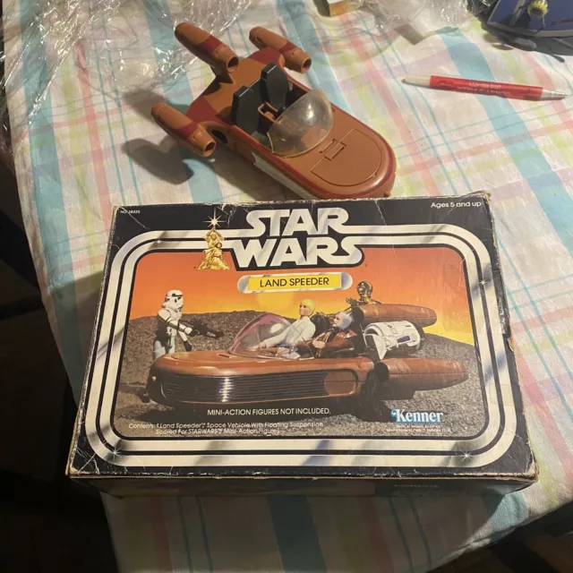 Star Wars vintage kenner Land Speeder 1977 With Box Is In Good Shape Must See