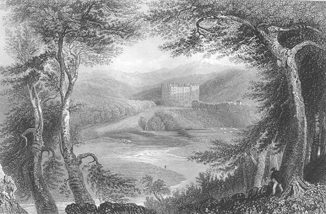 Scotland DRUMLANRIG CASTLE DUMFRIES Queensberry Estate, 1837 Art Print Engraving