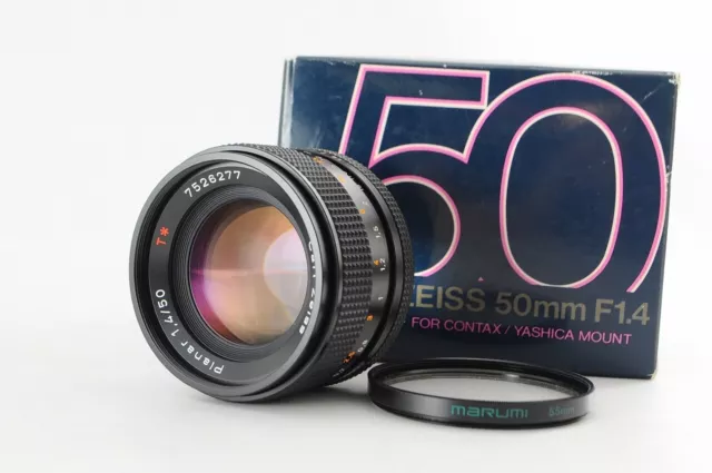 [N Mint IN Karton] Contax Carl Zeiss Planaren T 50mm F1.4 Mmj Linse Cy Aus Japan