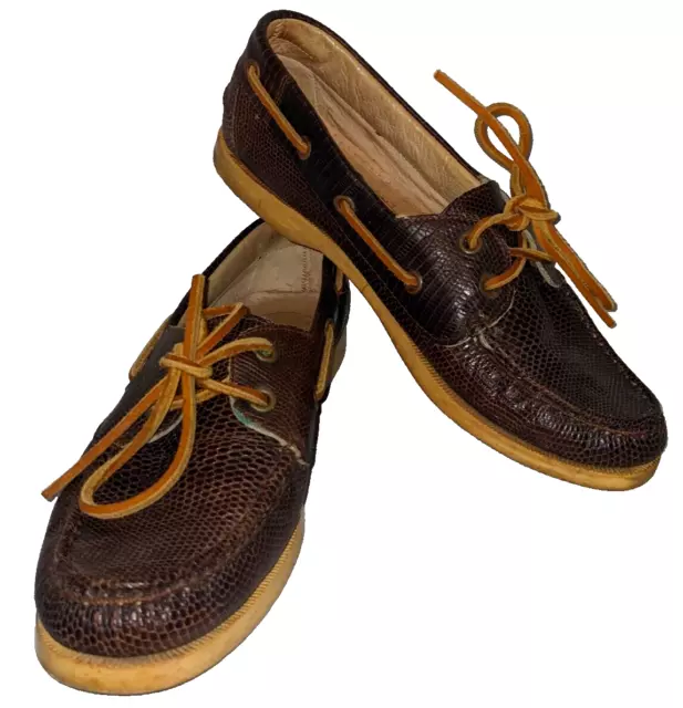 GENUINE LIZARD BOAT Deck Shoes LOUNGE LIZARDS Sperry Style Reptile