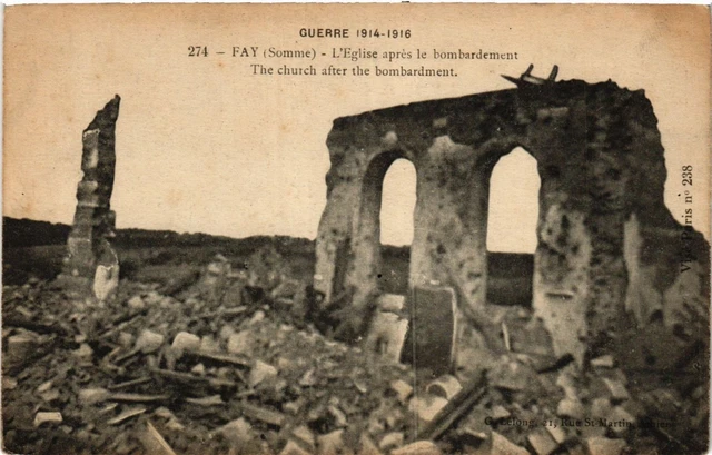 MILITARY CPA Fay-L'Eglise after the bombing-war (317713)