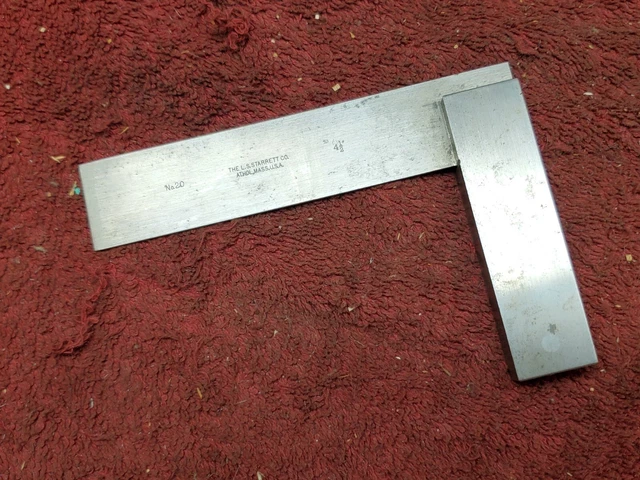 Starrett No. 20 Solid Machinist Square 4-1/2" 