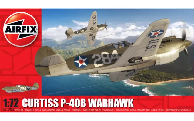 Airfix Kit Modello Curtis P-40B Warhawk 1:72 Scala WW2 Militare War Aereo 003B