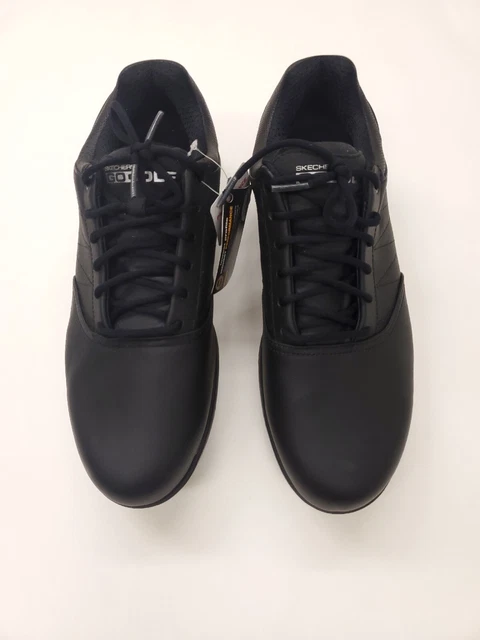 Skechers Mens Size 8.5 Black Go Golf Pro V.3 Shoes 54512 Black Silver Soft Spike