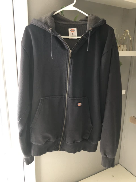 Dickies FULL ZIP UP HOODIE HOODED SWEATSHIRT JACKET Sz Mens L