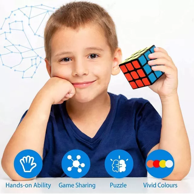 Original Rubiks Cube 3x3 Rubix Magic Rubic Mind Game Classic Puzzle Kids/Adults 2