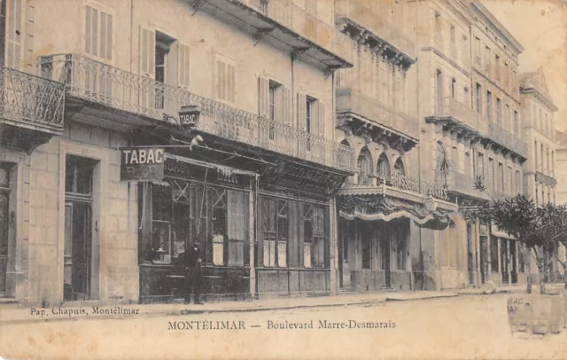 Cpa 26 Montelimar Boulevard Marre Desmarais Tabac