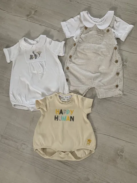 Baby Unisex Summer Clothes Bundle Rompers Outfits River Island 0-3 Month Spanish