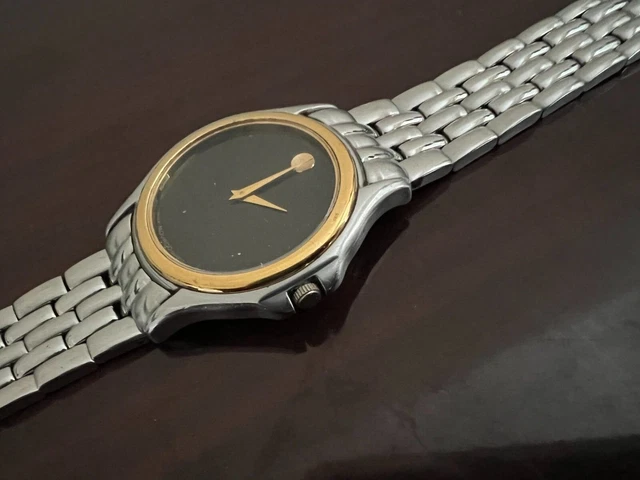 Movado Orologio Svizzero Quadrante Museo Nero Due Toni 81-D1-863 3