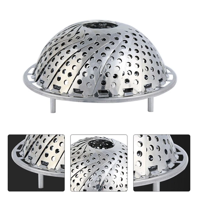Estantería de vapor plegable con gancho telescopio multifuncional cocina a vapor