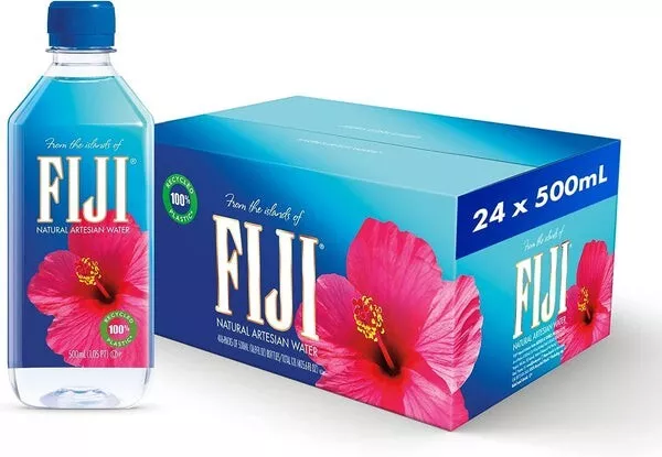 Fiji Water Natural Artesian Water Bottles, 24 x 500 ml