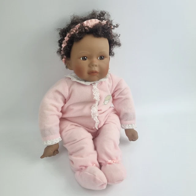 12" Baby Doll With Pacifier & Baby Doll Stroller Gift Set - Pink Striped Fabric Baby Stroller Toy For Kids - Foldable Play Stroller For Dolls With Canopy - Baby Doll Stroller