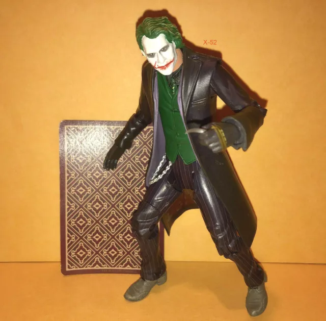 Joker figure Heath Ledger The Dark Knight movie masters toy with playing card