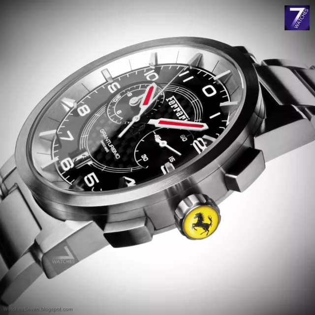 MENS FERRARI GRANTURISMO Swiss Chronograph 5 ATM DIVERS WATCH DATE CHRONO STEEL 199.00 PicClick UK