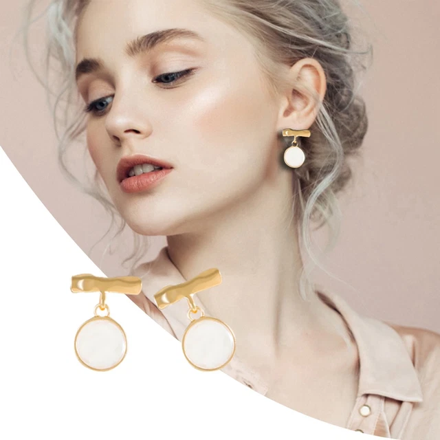 Womens Earrings Pack Fashion Geometric Earrings Creative Design Drop Oil Round