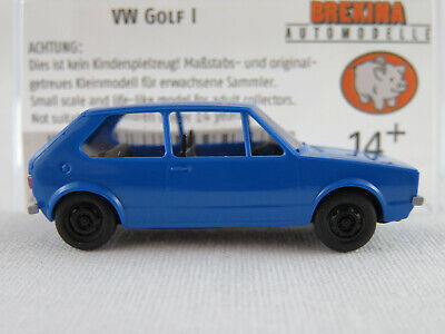 1974-1983 Brekina 25537 VW GOLF I in blu 1:87/h0 Nuovo/Scatola Originale 