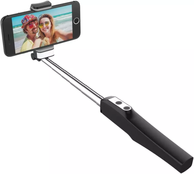 JETech Bluetooth Selfie Stick Extendable Handle Monopod with LED Fill Light and