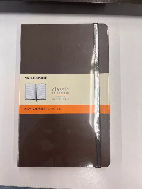 Moleskine Earth Brown Hard Cover Classic Notebook Large Ruled 5" x 8-1/4"