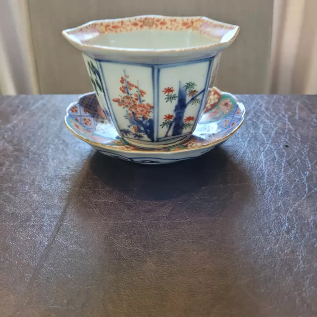 Antique Japanese cup and saucer