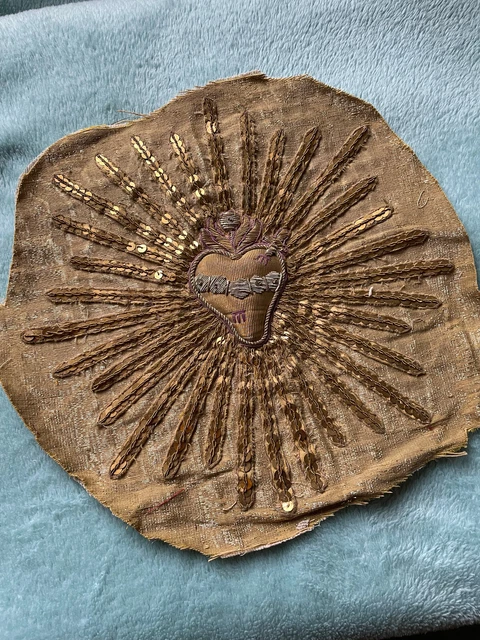 Sehr altes Goldstick-Fragment "Herz mit Flammen"