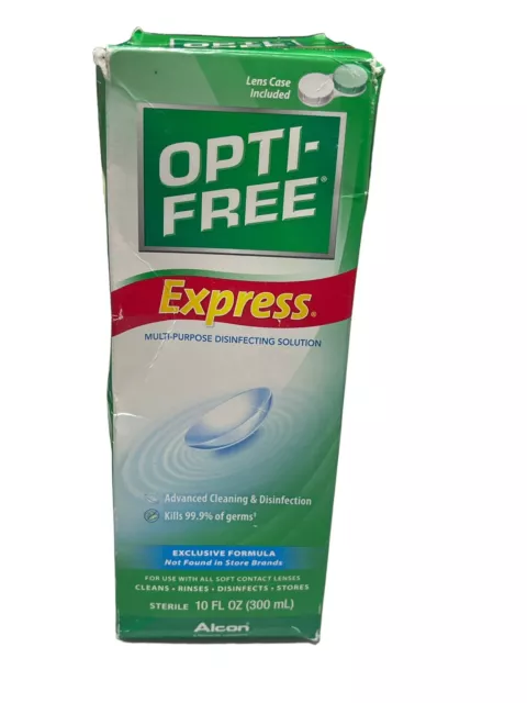 Solución de contacto expreso OPTI-FREE para ojos sensibles - 10 oz - CADUCIDAD 12/20