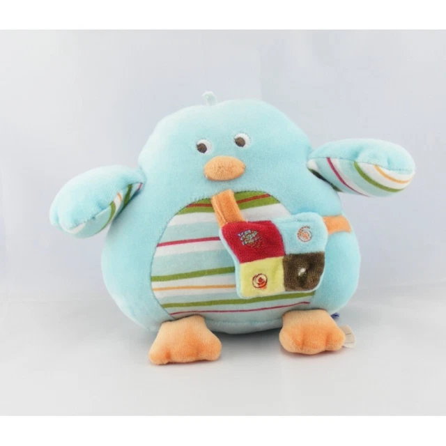Doudou oiseau poussin bleu SUCRE D'ORGE - 2649