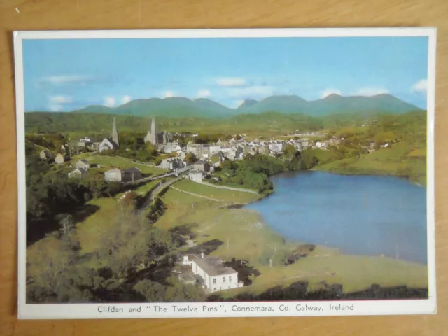 Old Postcard Of Clifden And The ' Twelve Pins' Connemara, Co. Galway, Ireland