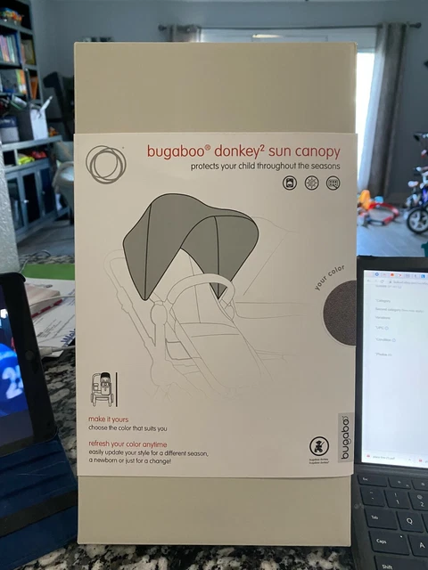 Bugaboo Donkey Sun Canopy- Grey Melange Bugaboo Donkey Sun Canopy- Grey Melange