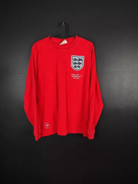 England 1966 vs West Germany Retro Umbro Football Shirt Long #66 Rare Vintage