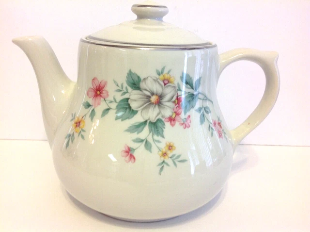 Hall Superior China VTG Springtime Pattern 6" 9 Cup Coffee Pot Teapot