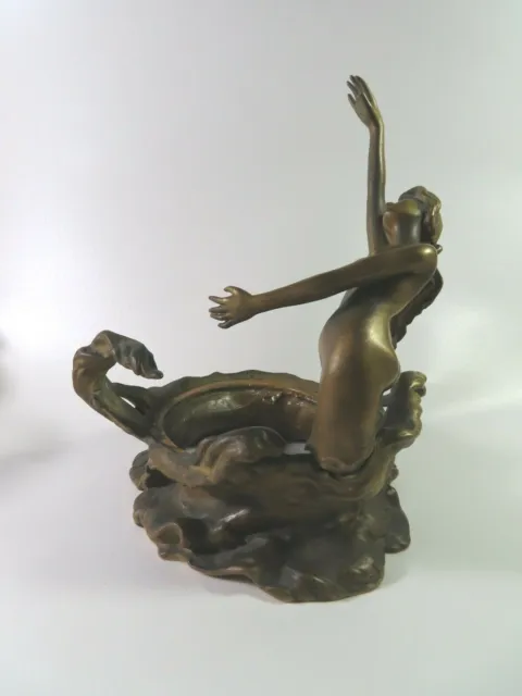 Antique Louchet Bronze Mermaid ? Embellishment For "Parts And Repair"