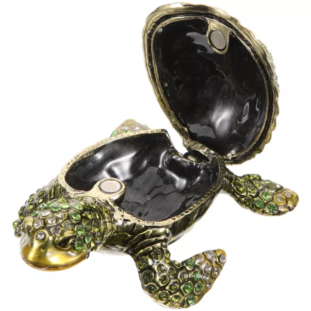 Decorative Jewelry Box Metal Trinket Box Small Jewelry Storage Box Turtle