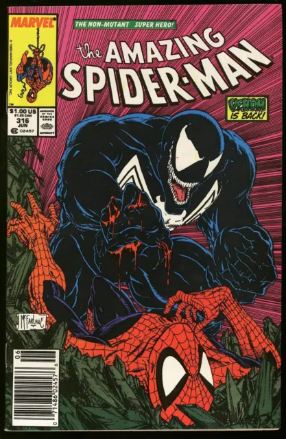 Amazing Spider-Man #316 1989 (VF/NM) 1st Full Venom Cover! NEWSSTAND! L@@K!
