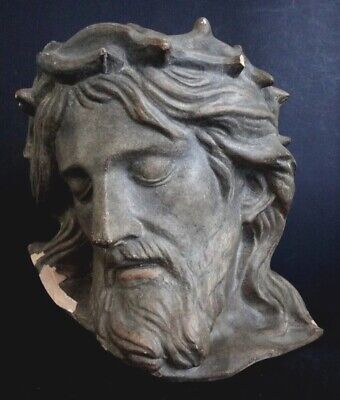 Ancienne sculpture terre cuite Christ de NAntes Old terracotta jesus XIX