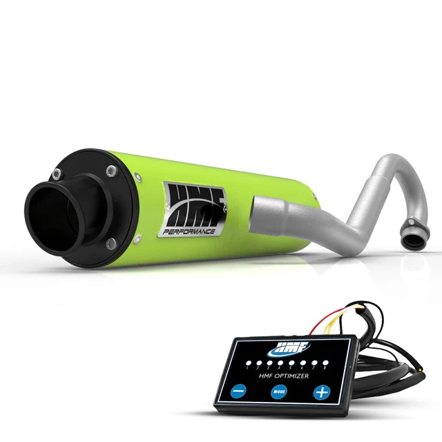 HMF Yamaha YFZ 450R Full Exhaust Green - Venom w/Bk Turn Down + EFI (09-23)