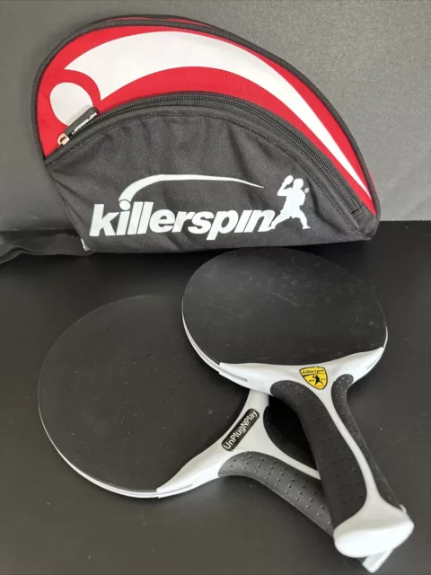 Killerspin Table Tennis Ping Pong Paddle 2x with Carry Case