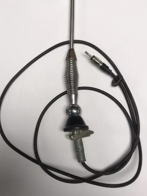 51” 3-Section Adjustable Ball Mount AM-FM Stainless Steel Antenna w/ 58” Cord