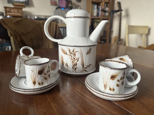 Stonehenge Midwinter Pottery Table Set - Jug, Cups And Saucers (Coffee Ware)