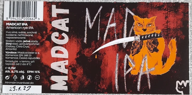 Beer label - cat