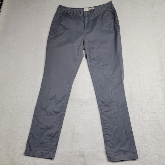 Womens Pants size 4 A New Day Stretch straight leg gray flat front pockets